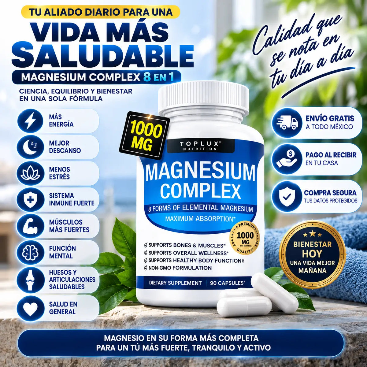 Magnesium Complex 8 En 1 – Energía, Descanso Y Bienestar En Una Sola Fórmula