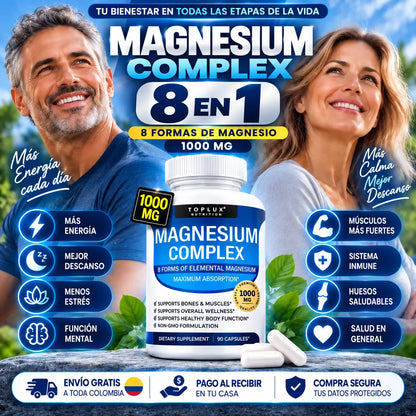 Magnesium Complex 8 En 1 – Energía, Descanso Y Bienestar En Una Sola Fórmula