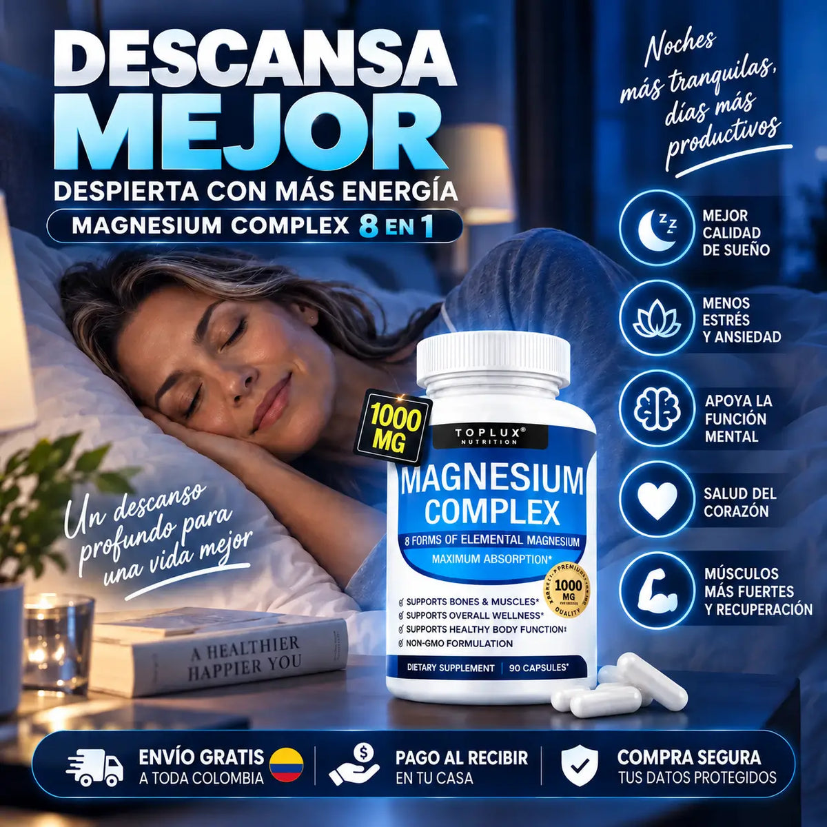 Magnesium Complex 8 En 1 – Energía, Descanso Y Bienestar En Una Sola Fórmula
