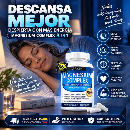 Magnesium Complex 8 En 1 – Energía, Descanso Y Bienestar En Una Sola Fórmula